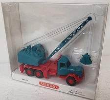 Wiking NEW HO 1/87 Fuchs Three Axle Magrius Lattice Excavator Crane W/Clam Scoop