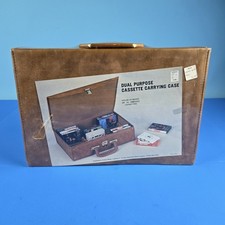 Vintage DUAL PURPOSE Cassette Carrying Case Holds 24 Tapes SEALED.