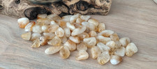 2 x Citrine Tumblestones 20-35 mm Golden Premium Polished Healing Tumble Stones