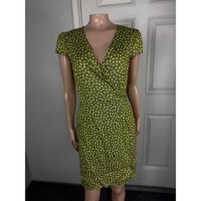 Reformation Women's Zena Printed Dress Small Short sleeve Floral Wrap Lyocell T9