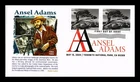 DR JIM STAMPS US COVER ANSEL ADAMS PHOTOGRAPHER IMPERFORATE FDC COMBO