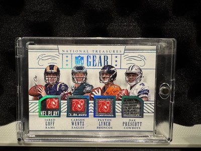 2016 National Treasures - 1/1 Laundry Tag Dak Prescott, Jared Goff, Carson Wentz