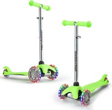 3-Wheel Kick Scooter for Kids Ages 3-8 Lean-to-Steer Toddler Scooter with Extra