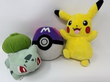 Pokemon Plush Pikachu Bulbasaur Masterball Toy Nintendo