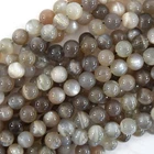 Natural Gray Moonstone Round Beads Gemstone 15" Strand 6mm 8mm 10mm