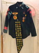 BSA, 1950’s Explorer Shirt/Sash, Owensboro, KY, Audubon Cncl., Wapiti Lodge F-2a