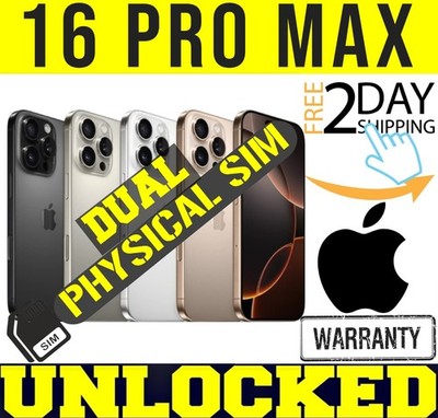APPLE IPHONE 16 PRO MAX 256GB (FACTORY UNLOCKED)  DUAL PHYSICAL SIM   SEALED 