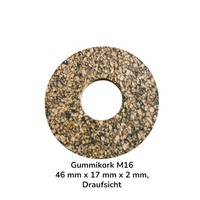 20 StüCk Gummikork M16 46 Mm X 17 Mm X 2 Mm, Beilagscheiben Karosseriescheiben