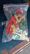 Vintage Plastic Cowboy Western Toy Figures Lot Assorted Colors