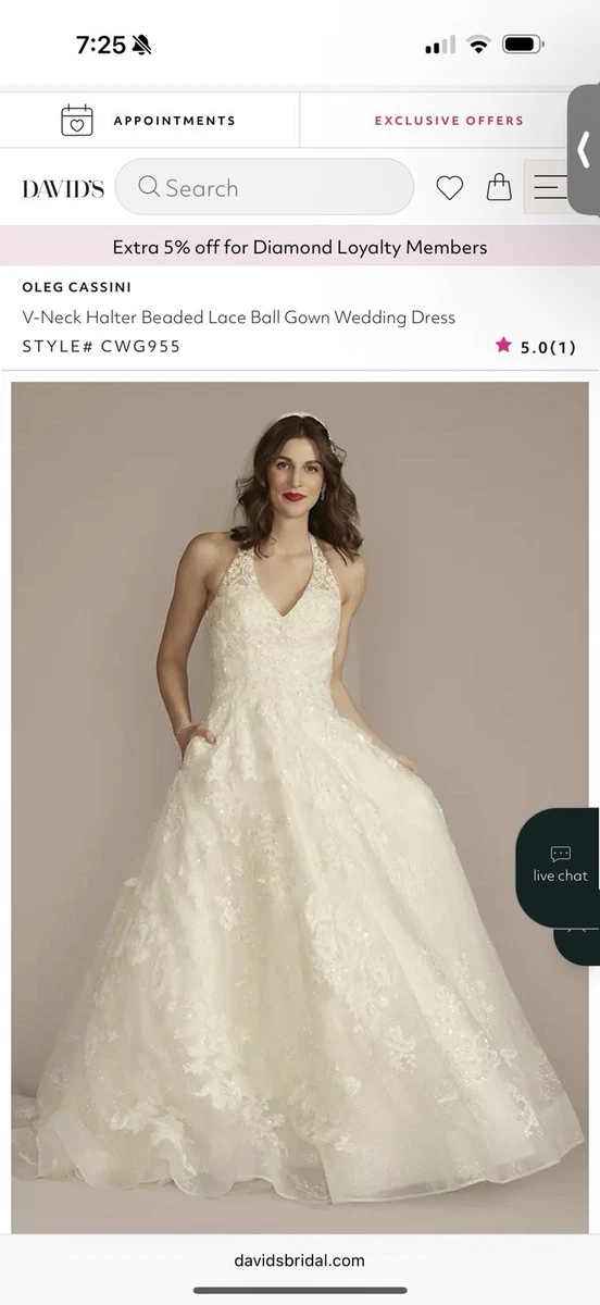 David's Bridal 10 Women's Size Halter Neck Wedding Dresses for sale | eBay David's Bridal 10 Women's Size Halter Neck Wedding Dresses for sale | eBay