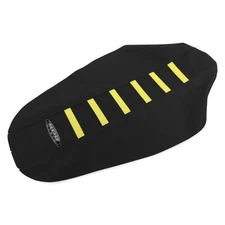 SDG Components 6-Ribbed Seat Cover - Yellow/Black - TC 95939YK