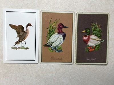 PC1696 Single Swap Card Lot of (3) Duck, Birds, 2 Aces