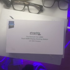 Plugable Thunderbolt 4 USB4 Dual HDMI Docking Station 96W Charging White