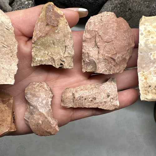 MLC 562 (7) Kay County Chert Archaic To Adena Arrowheads Kansas Stone Artifacts - Picture 8 of 9