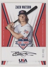 2019 Panini USA Baseball Stars & Stripes Black Ink 383/499 Zach Watson Auto w5b