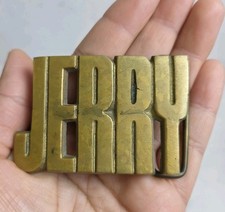 Vintage JERRY Belt Buckle Solid Brass Baron Buckle 1978