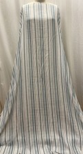 Premium Double Layer Fine Cotton Gauze Teal Blue Stripes Fabric By The Yard 56"W