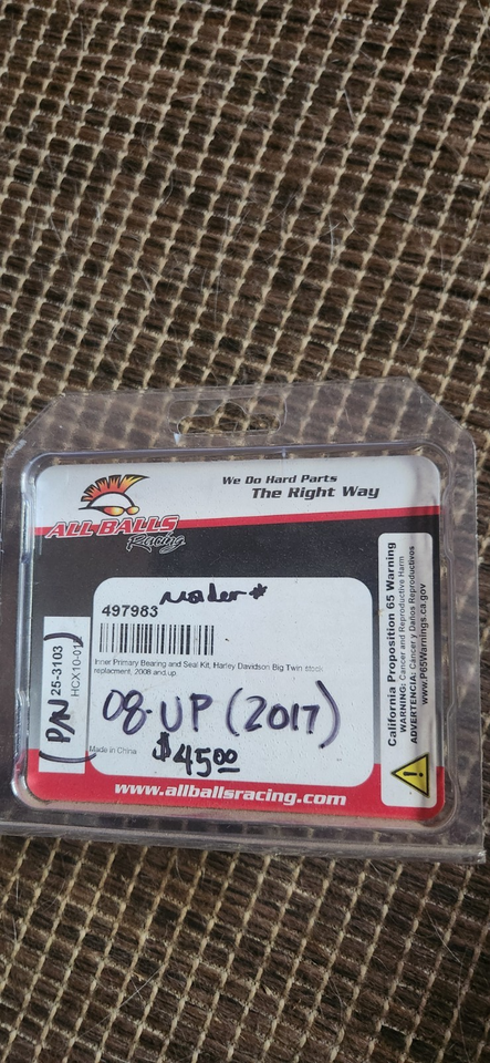 Harley Inner Primary Bearing Kit All Balls Racing Inner Primary Bearing & Seal Kit 25-3101 For Harley Davidson 25 3101 Bearing Kit - Foto 7