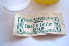 Vtg Gumball Charm BEATLES 1963 "MONEY" ( Thats What I Want) Dollar Vending prize