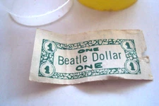 Vtg Gumball Charm BEATLES 1963 "MONEY" ( Thats What I Want) Dollar Vending prize