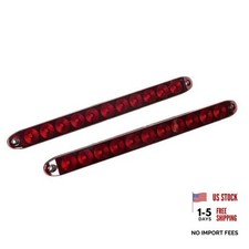 2PCS 15" 11 LED Trailer Light Waterproof Bar Sealed Stop Turn Rear Tail Park