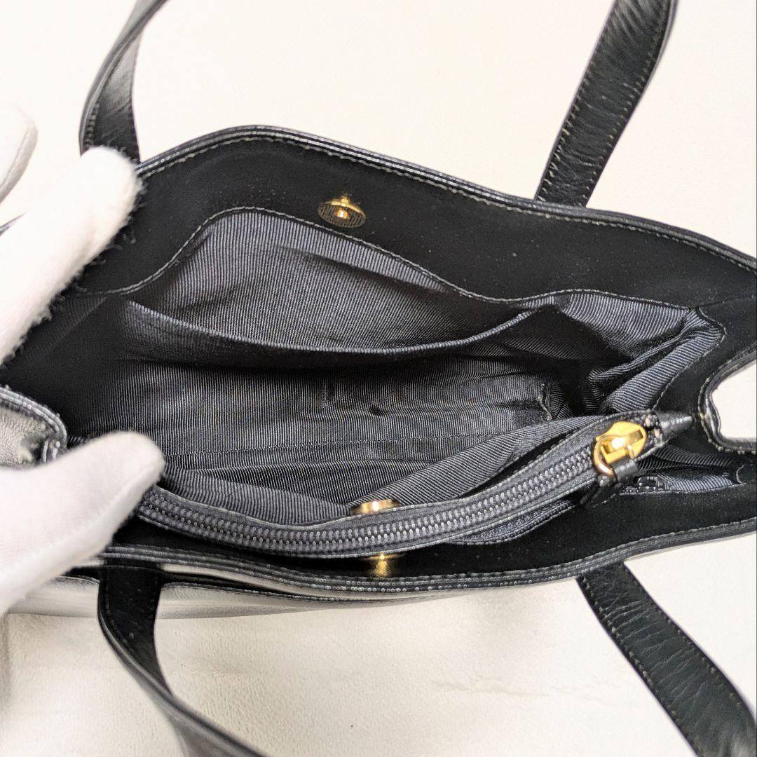 Givenchy Leather Handbag Black Logo Embossed Classic Style for Women thumbnail 20