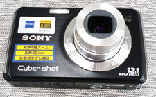 SONY Cyber-Shot DSC-W220 Digital Camera 12.1 MP 4x Zoom Black Tested W/Charger
