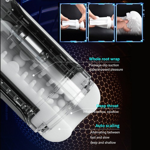 Automatic Male Masturbaters HandsFree Telescopic Cup Stroker Sex Toy for Men UK - Picture 3 of 11