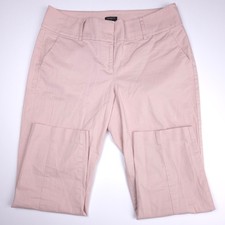 Ann Taylor Curvy Fit Trousers Womens 10 Blush Pink Cotton Blend Dress Pants