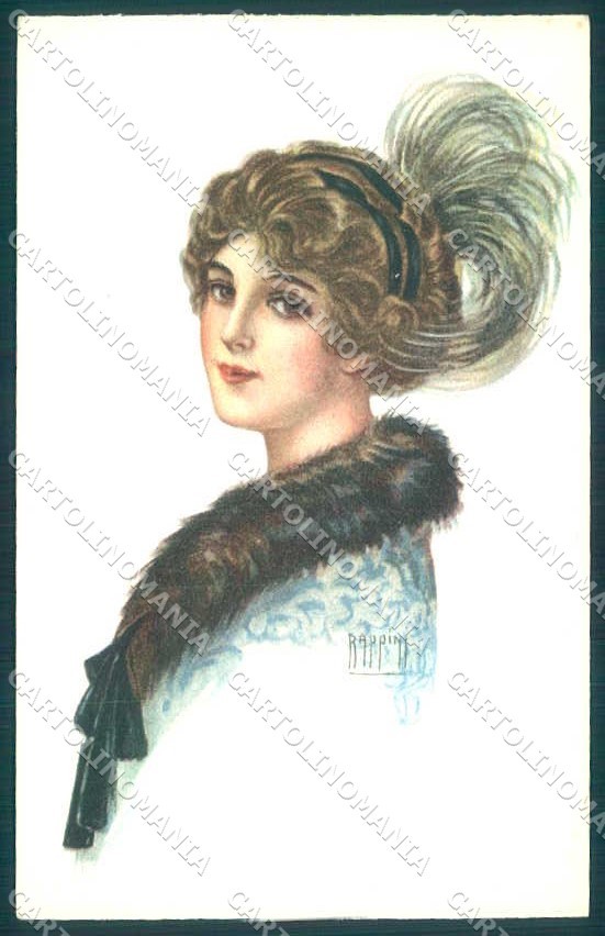 Cartolina Artista Firmata Rappini Fashion Glamour Lady serie 2040-6 VK9207