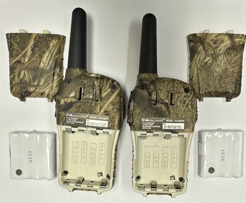 Midland X-Tra Talk Walkie Talkies- 2 Way Radios ALR5MO W/Charging Station -Camo - Zdjęcie 13 z 15
