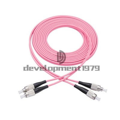 Duplex OM4 Multimode Fiber Optic Patch Cable FC-FC Optical Fiber Patch Cord 3M #