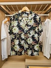 BNWT Levis Mens Sunset Camp Shirt Relaxed Floral Hawaiian Black Medium Cotton