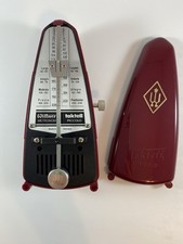 Vintage Wind Up Wittner Taktell Piccolo Metronome 6 Inches Ruby Red Works Well