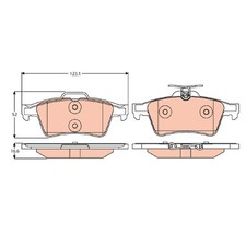 Satz Bremsbeläge Bremsklötze hinten für Renault Laguna DT0/1 2 BG0/1 | 239842