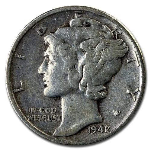 1942/41 Mercury Dime XF