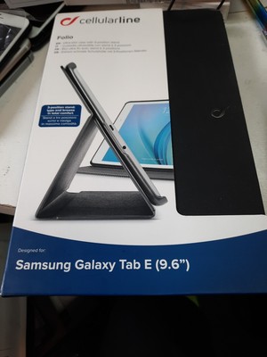 Cellularline Schutz Hülle  Tasche Schwarz für Samsung Galaxy Tab E (9,6'') 