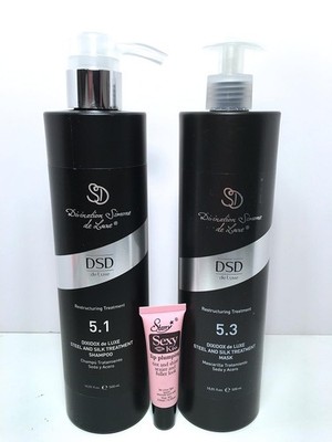 DSD Dixidox De Luxe Steel and Silk Treatment 5.1 Shampoo & 5.3 Mask Set 16.9floz
