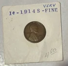 1914-S Lincoln Wheat Cent  Very Fine