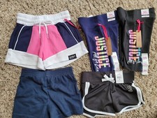 NEW LOT 5 pairs GIRLS SHORTS SIZE 5-6 JUSTICE S 5/6