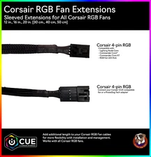 Corsair RGB Fan Extension Cable - 20" inch