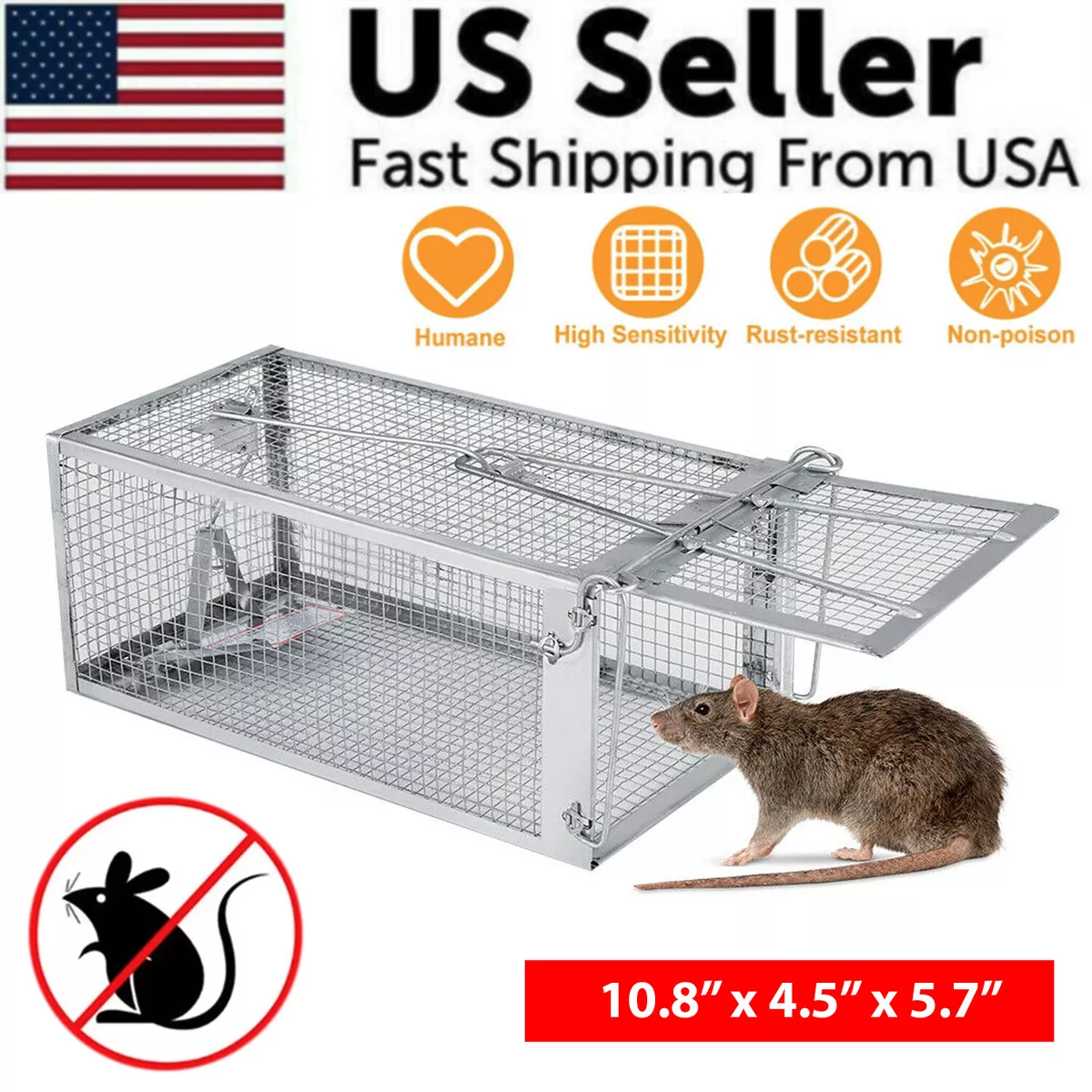 Quality Rat Trap, Humane Live Animal Mouse Cage Traps, Catch And Release  Mice, Rats,chipmunk, Pests, Rodents And Similar Sized Pests For Indoor And  Ou