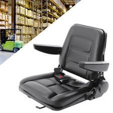 Black Universal Tractor Seat For Kubota Bobcat John Deere Ford With Slide Tracks