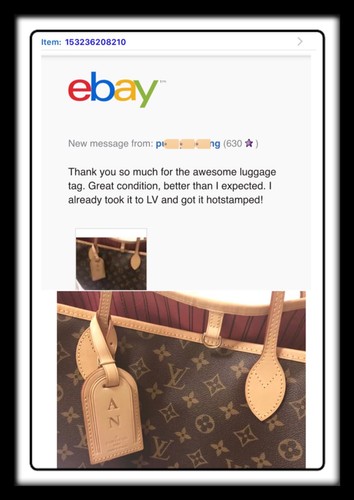 Louis Vuitton ID Name Tag “Restored” Large Goldtone AUTHENTIC 🌟 - Picture 9 of 13
