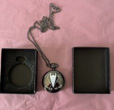 Black Custom Engraved Pocket Watch - Wedding Gift for Men,  BEST MAN
