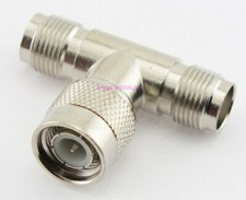 TNC Male to TNC Female TEE Coax Connector Adapter