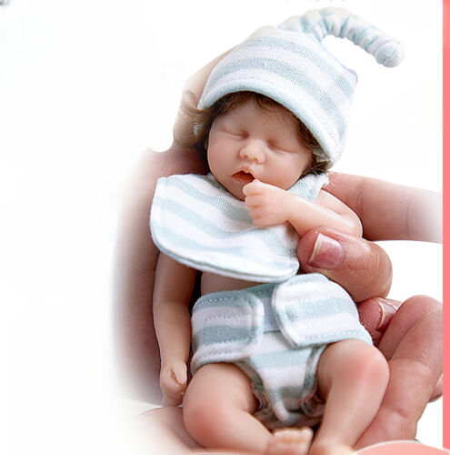 6in Reborn Baby Doll Mini Silicone Baby Doll Vinyl Cute Floppy Touch Body Babies