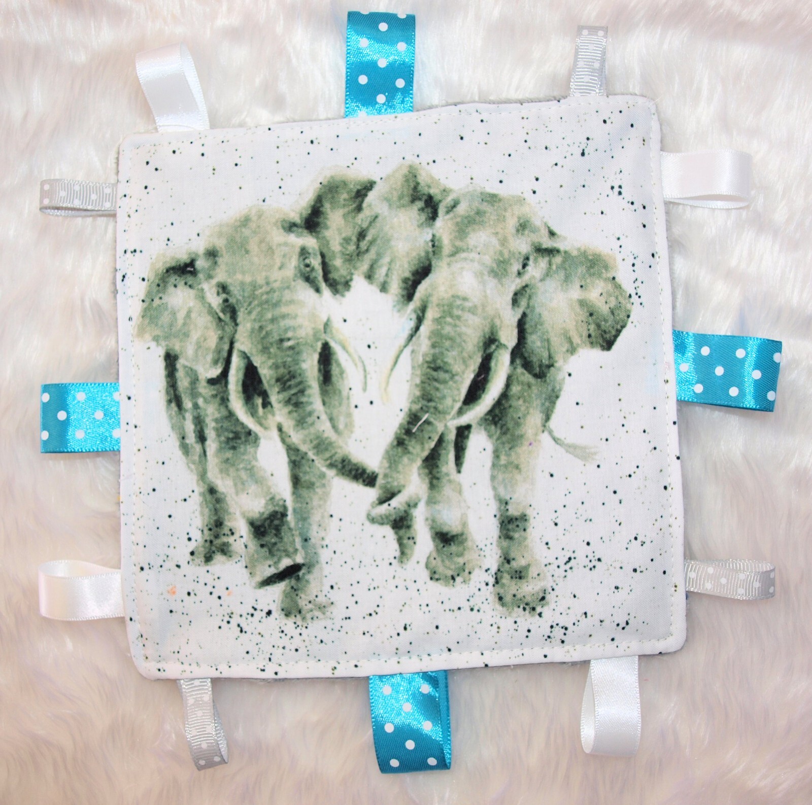 Baby Taggie Taggy Soft Toy Sensory Blanket Minky Gift Pretty