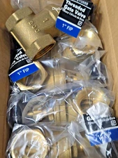 5pc - 1” FIP PREMIER  Brass Threaded GATE VALVE, Bronze Finish 125/200 PSI