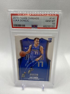 2018 Panini Threads LUKA DONCIC basketball card #141 ROOKIE RC - GRADED PSA  10' | eBay
